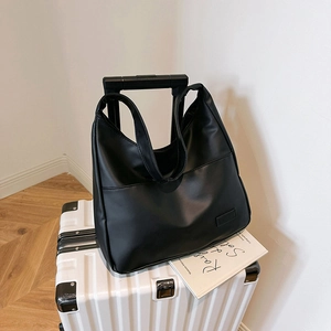 Women Minimalist Large Capacity Tote Bag PU Leather Fashion Casual Shoulder Bag Hobo Handbag Commuting Travel Work Daily