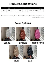 Size guide for mini coffin crossbody bag with dimensions and material specifications