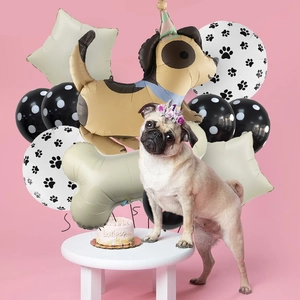 Kit de ballons de fête pour chien avec ballons os et étoiles pour décor d'anniversaire