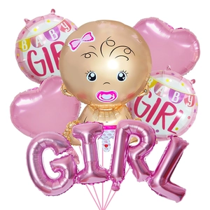 Kit ballons Baby Girl rose et doré pour décorations de baby shower et anniversaire