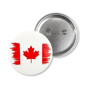 Spille artistiche con bandiera del Canada con foglia d'acero rossa e retro in metallo