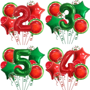 Décoration de Ballon de Fête d'Anniversaire de Pastèque d'Été Ballons en Latex de Feuille d'Aluminium Thème de Fruits pour Fête d'Anniversaire d'Enfants 1 9