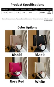 Guida alle taglie e colori per borsa in feltro effetto coccodrillo con tracolla a catena