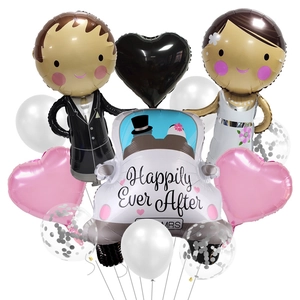 Décoration Ballon Aluminium Mariage Mariée Marié Voiture Cœur Formes Articles Fête Romantique Demande En Mariage