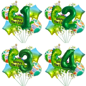 Dinosaurier Geburtstag Ballon Set Grüne Zahlen Folienballons Für Jungen Kinder Dinosaurier Thema Geburtstag Party Dekorationen