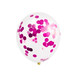 Pink confetti filled clear balloon for romantic Valentine's Day party decorations