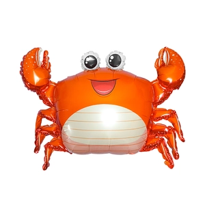 Palloncino in alluminio a forma di granchio arancione per decorazioni a tema marino party