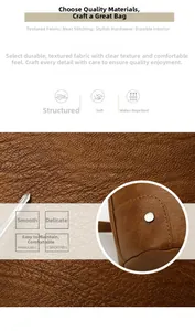 Close-up of brown lychee grain leather texture showing water-resistant and soft material
