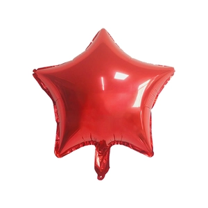 Palloncino a stella rosso metallizzato in alluminio per decorazioni di feste sportive