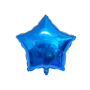Palloncino blu a forma di stella per decorazioni Super Bowl con finitura metallizzata
