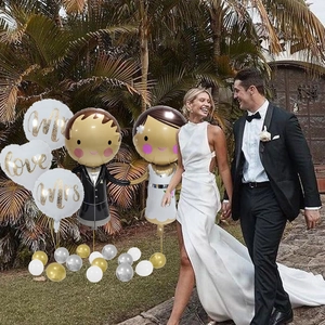 Wedding balloon set with Mr & Mrs bride and groom foils for party decoration
