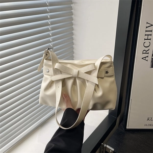 Borsa Da Spalla Sottobraccio PU Pelle Design Arricciato Fiocco Borchie Stella Retro Casual A Mano Per Donne