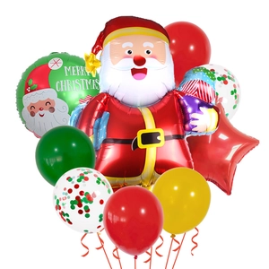 Kit de ballons de Noël avec Père Noël en aluminium et ballons en latex pour décoration