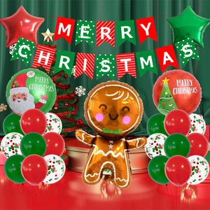 Kit de ballons de Noël bonhomme en pain d'épices pour fêtes et décorations de maison