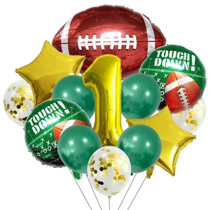 Détails du kit de ballons football américain avec graphismes Touchdown et étoiles dorées