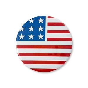 Detailaufnahme des 58mm USA-Flaggen-Buttons für die Unabhängigkeitstag-Feier