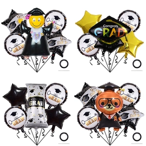 Graduation Party Aluminum Foil Balloons Congrats Grad Celebration Ceremony Decor Diploma Cap Star Shape Ornaments