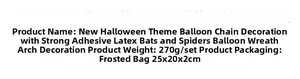 Dettagli del kit ghirlanda di palloncini Halloween peso e specifiche confezione