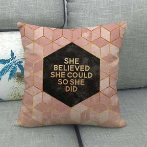 Modern Geometric Marble Pattern Linen Style Throw Pillow Case Decorative Square Cushion Cover For Sofa Home Decor