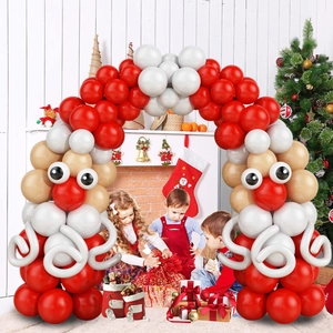 Christmas Santa Claus Balloon Arch Kit Red White Latex Balloons For DIY Holiday Party Home Atmosphere Decoration Garland