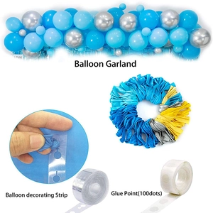 Blue ocean theme balloon arch kit with starfish octopus foil and number 32 inch balloon