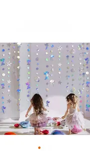 Guirlandes sirène irisées avec coquillages et méduses pour décoration d'anniversaire