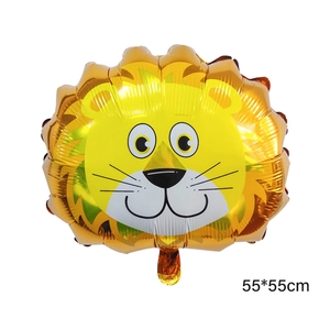 Ballon lion en aluminium pour décoration de fête d'anniversaire, taille 55x55 cm