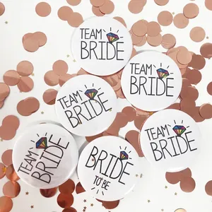 Set di spille in latta Team Bride e Bride to Be per addio al nubilato e matrimoni