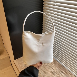 Women Simple Oxford Cloth Tote Bag Niche Design Underarm Bag With Embroidery Letter Pattern Fashion Shoulder Bag For Daily Commuting