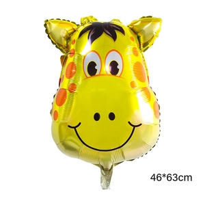 Ballon girafe en aluminium pour fête anniversaire enfant décoration jaune 46x63cm