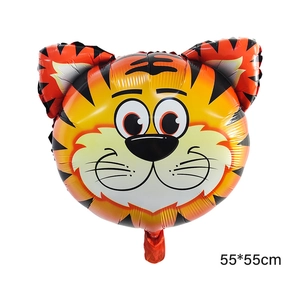 Ballon tigre en aluminium 55x55cm pour anniversaire d'enfant et décoration de fête jungle