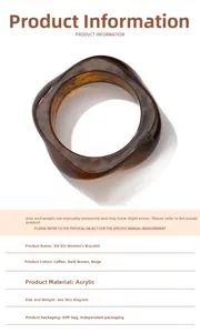 Macro shot of stylish acrylic cuff bracelet with tortoiseshell patterns and wavy design