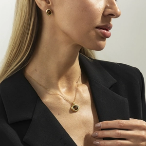 Collier Pendentif Künstliche Perle Baroque Et Boucles D'oreilles Bijoux Alliage Cuivre Métal Élégant Minimaliste Pour Femmes