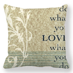 Detail of peach skin pillowcase featuring floral silhouette and motivational text print