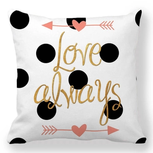 Housse de coussin Saint Valentin avec texte Love Always et motifs de flèches cœur