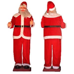 Singing and dancing 1.8m electric standing Santa Claus for Christmas hotel and mall decor