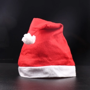 Classic Red White Christmas Hat For Adult Kids Non-woven Fabric Santa Claus Hat For Festival Party Decor Cosplay Accessory