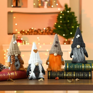 Adornos de Gnomo de Café Tejidos Tomte Sueco Hecho a Mano Con Taza de Café para Decoración de Mesa de Bar en Casa