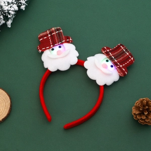 Luminous Santa Claus headband with LED lights and festive Christmas decorations