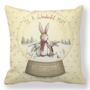 Detail of Happy Easter bunny and egg cushion cover with festive heart pattern fabric