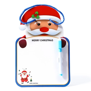 Christmas DIY erasable drawing board for kids with Santa Claus and blue marker pen