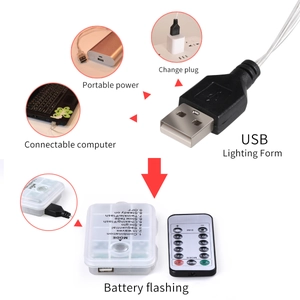 USB LED Lichterkette Steuerung mit Fernbedienung, 8 Modi für Weihnachtsdekoration