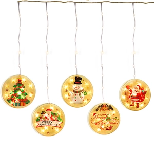 Kreative LED-Weihnachtsvorhang-Lichterkette mit warmgelben festlichen Hängedekorationen