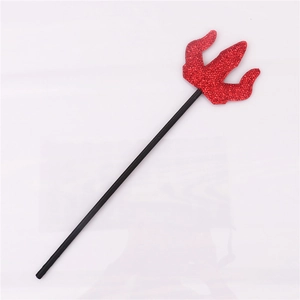 Forcone da diavolo rosso glitterato accessorio costume Halloween per cosplay e feste