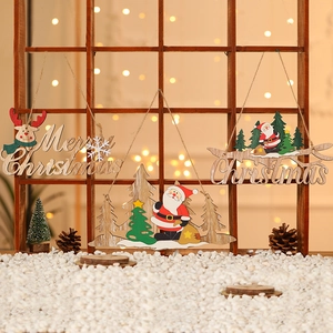 Decorazioni Natalizie Apese In Legno Dipinte Babbo Natale Renna Albero Casa Porta Parete Decorazione Rustica Vacanza