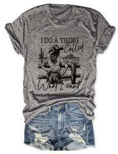Detail of the Western style graphic print and distressed denim shorts texture