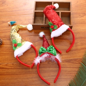 Weihnachten Pailletten Weihnachtsmütze Haarreif Festlicher Haarschmuck Für Kinder Erwachsene Weihnachtsfeier Dekoration