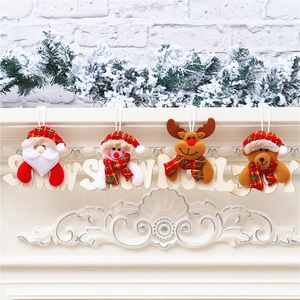 Ornamenti Natalizi da Appendere Babbo Natale Schneemann Renna Orso Targa in Legno per Albero di Natale Camino Festa a Casa Arredo