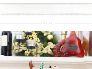 Detailed close-up of Santa Claus and miniature Christmas tree festive table ornaments