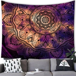 Starry sky mandala tapestry with geometric patterns for bohemian wall decor